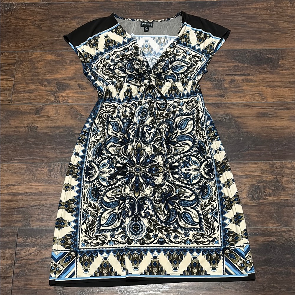 Multicolor Patterned Dress
